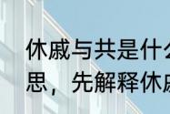 休戚与共是什么意思（休戚与共的意思，先解释休戚，在解释意思）