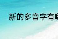 新的多音字有哪些（新声调几声）