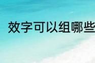 效字可以组哪些词（效多音字组词）