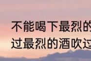 不能喝下最烈的酒歌什么歌曲（我饮过最烈的酒吹过最冷的风是什么意思）