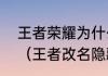 王者荣耀为什么有些人的名字是空白（王者改名隐藏符号怎么弄）