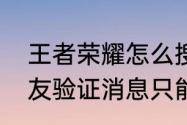 王者荣耀怎么搜索人的名字（王者好友验证消息只能显示一次吗）