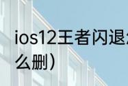 ios12王者闪退怎么修复（闪退助手怎么删）