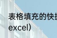 表格填充的快捷键（填充颜色快捷键excel）