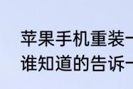 苹果手机重装一个系统需要多少钱有谁知道的告诉一声，谢谢