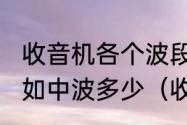 收音机各个波段频率是怎么划分的例如中波多少（收音机的调整频率范围）