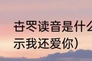 卋罖读音是什么意思（生僻字意思表示我还爱你）