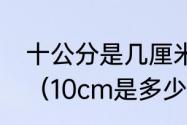 十公分是几厘米10公分等于多少厘米（10cm是多少公分）