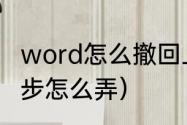 word怎么撤回上一步（文档返回上一步怎么弄）