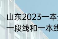 山东2023一本分数线什么意思（山东一段线和一本线差多少分）