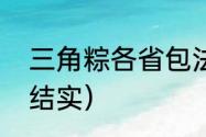 三角粽各省包法（怎么包粽子三角才结实）