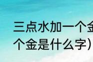 三点水加一个金读什么啊（三点水加个金是什么字）