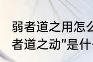 弱者道之用怎么解（“弱者道之用，反者道之动”是什么意思）