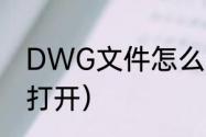 DWG文件怎么打开（DWG文件怎么打开）