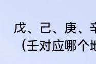 戊、己、庚、辛、壬、癸分别怎么念（壬对应哪个地支）