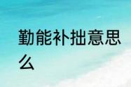 勤能补拙意思　勤能补拙的意思是什么