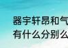 器宇轩昂和气宇轩昂哪个是正确的，有什么分别么　气宇轩昂是成语吗