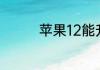 苹果12能升级15.0系统吗