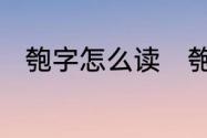 匏字怎么读　匏读音同什么字同音