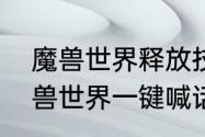 魔兽世界释放技能喊话宏怎么用　魔兽世界一键喊话宏