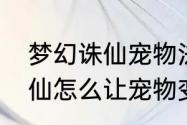 梦幻诛仙宠物法印有什么用　梦幻诛仙怎么让宠物变成0级资质技能不变