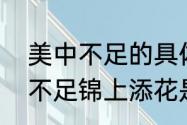 美中不足的具体情景表现出来　美中不足锦上添花是什么意思