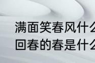 满面笑春风什么意思　满面春风妙手回春的春是什么意思