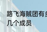 路飞海贼团有多少个成员啊　路飞有几个成员