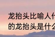 龙抬头比喻人什么意思　农村盖房说的龙抬头是什么意思