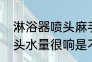 淋浴器喷头麻手怎么回事　淋浴器喷头水量很响是不是和过滤器有问题