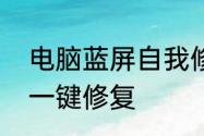 电脑蓝屏自我修复　笔记本电脑蓝屏一键修复