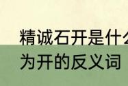 精诚石开是什么意思　精诚所至金石为开的反义词