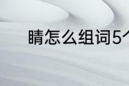 睛怎么组词5个　睛组什么词语