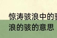 惊涛骇浪中的骇是什么意思　惊涛骇浪的骇的意思