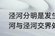 泾河分明是发生了什么奇特景观　渭河与泾河交界处