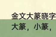 金文大篆晓字　山的甲骨文，金文，大篆，小篆，隶书分别怎么写