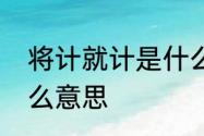 将计就计是什么意思　将计就计是什么意思