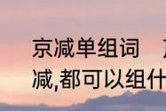 京减单组词　芦、芽、梅、溪、泛、减,都可以组什么样的二字词语