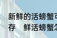 新鲜的活螃蟹可以保存多久，怎么保存　鲜活螃蟹怎么储存