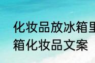 化妆品放冰箱里可以保存多久　一冰箱化妆品文案