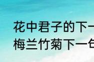 花中君子的下一句是什么　花中君子梅兰竹菊下一句是什么