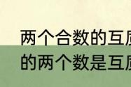 两个合数的互质数都有哪些　什么样的两个数是互质数