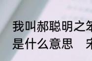 我叫郝聪明之笨蛋爱上两个你大结局是什么意思　宋晓晓和池墨怎么回事