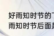 好雨知时节的下一句是什么　诗句好雨知时节后面是什么