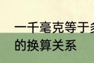 一千毫克等于多少微克　克毫克微克的换算关系