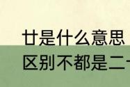 廿是什么意思　“廿”和“廿十”有什么区别不都是二十的意思吗