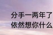 分手一两年了还是想她是怎么回事　依然想你什么意思