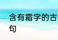 含有霜字的古诗　霜降初冬度晚秋诗句