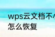 wps云文档不小心更新并覆盖了应该怎么恢复