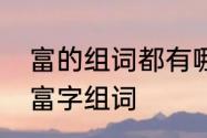 富的组词都有哪些　二年级下册语文富字组词